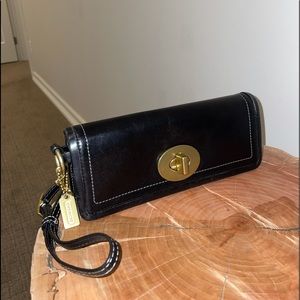 Vintage black Coach wallet/clutch!